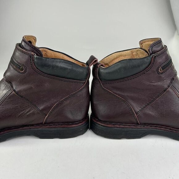 KRISBUT Men's Brown Leather Boots Size 42 US 9 Zippered Ankle Fashion Boot - Picture 9 of 12